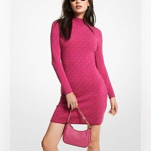 Michael Kors Fuchsia Long Sleeve Dress